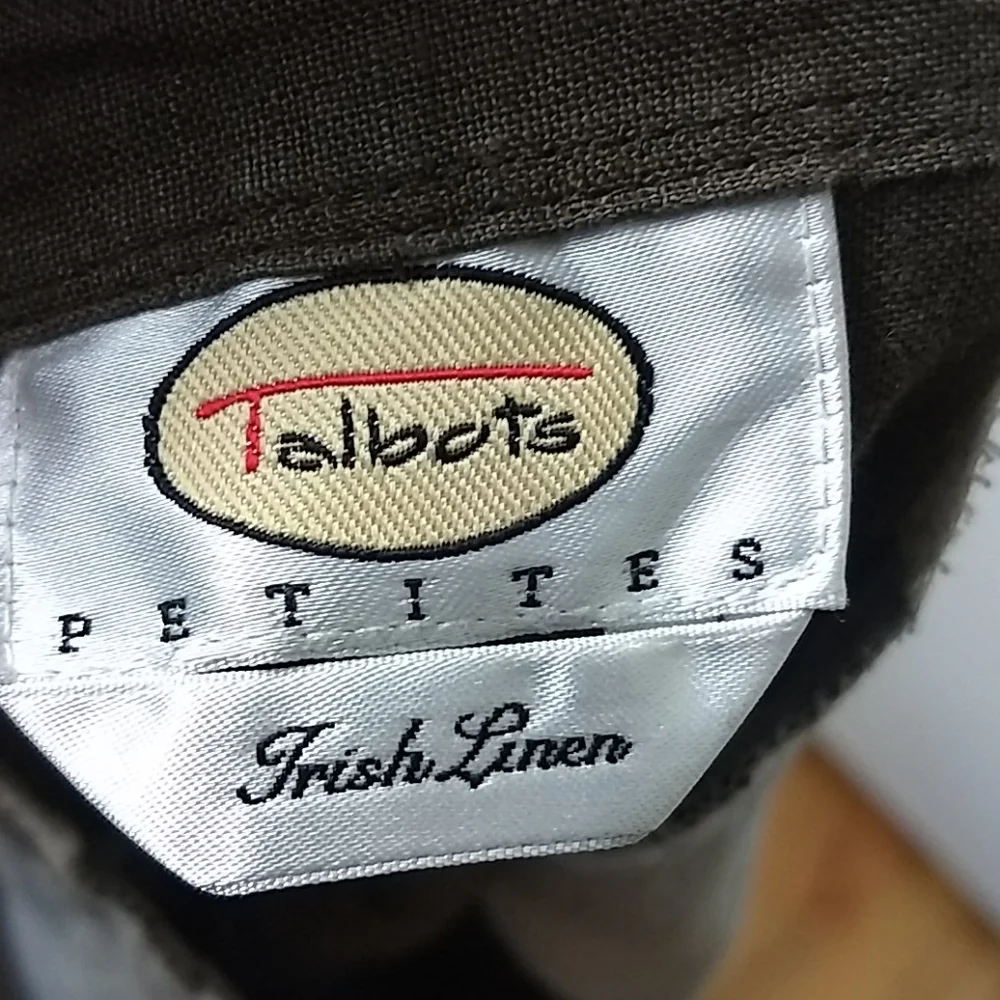 Talbot's Brown Irish Linen Peddle-pusher Pants